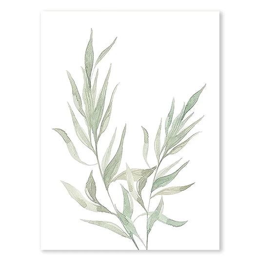Nordic Sage Green Eucalyptus Wall Art