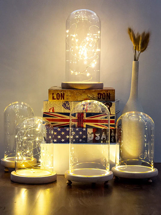 Glass Flower Display Cloche