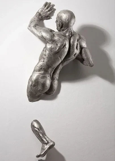 Abstract Sculptures 3D Wall Figure Canvas Print