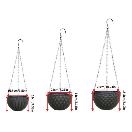 3pcs Double Pot Hanging Baskets
